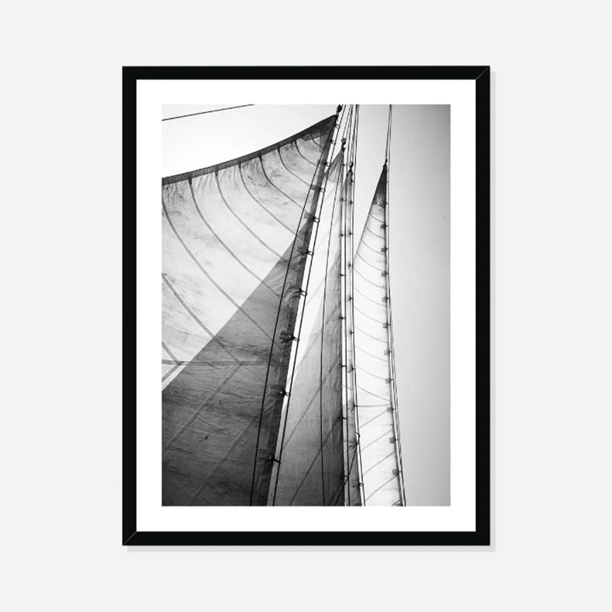 Skyward Sails (Black + White Photography) - Framed