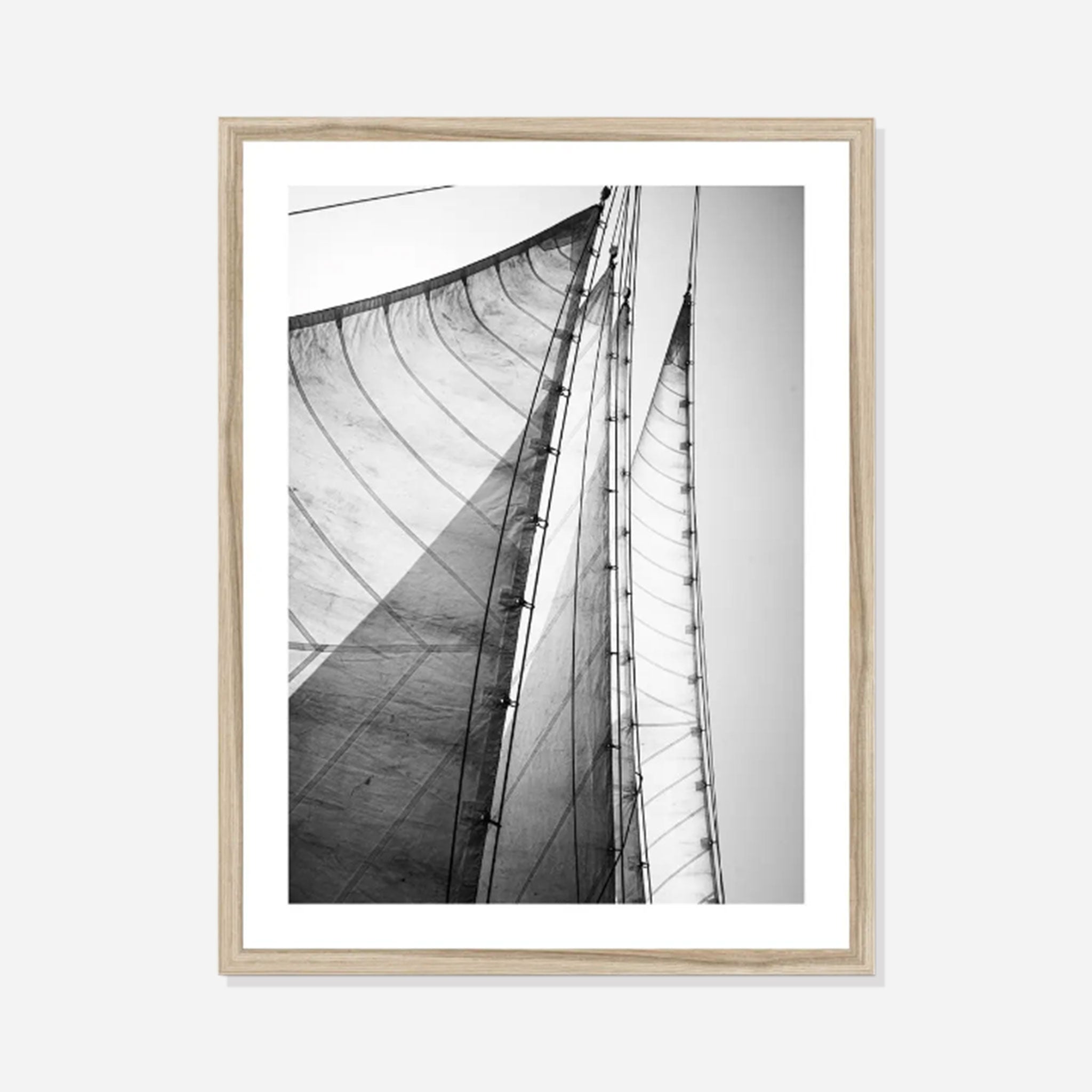 Skyward Sails (Black + White Photography) - Framed