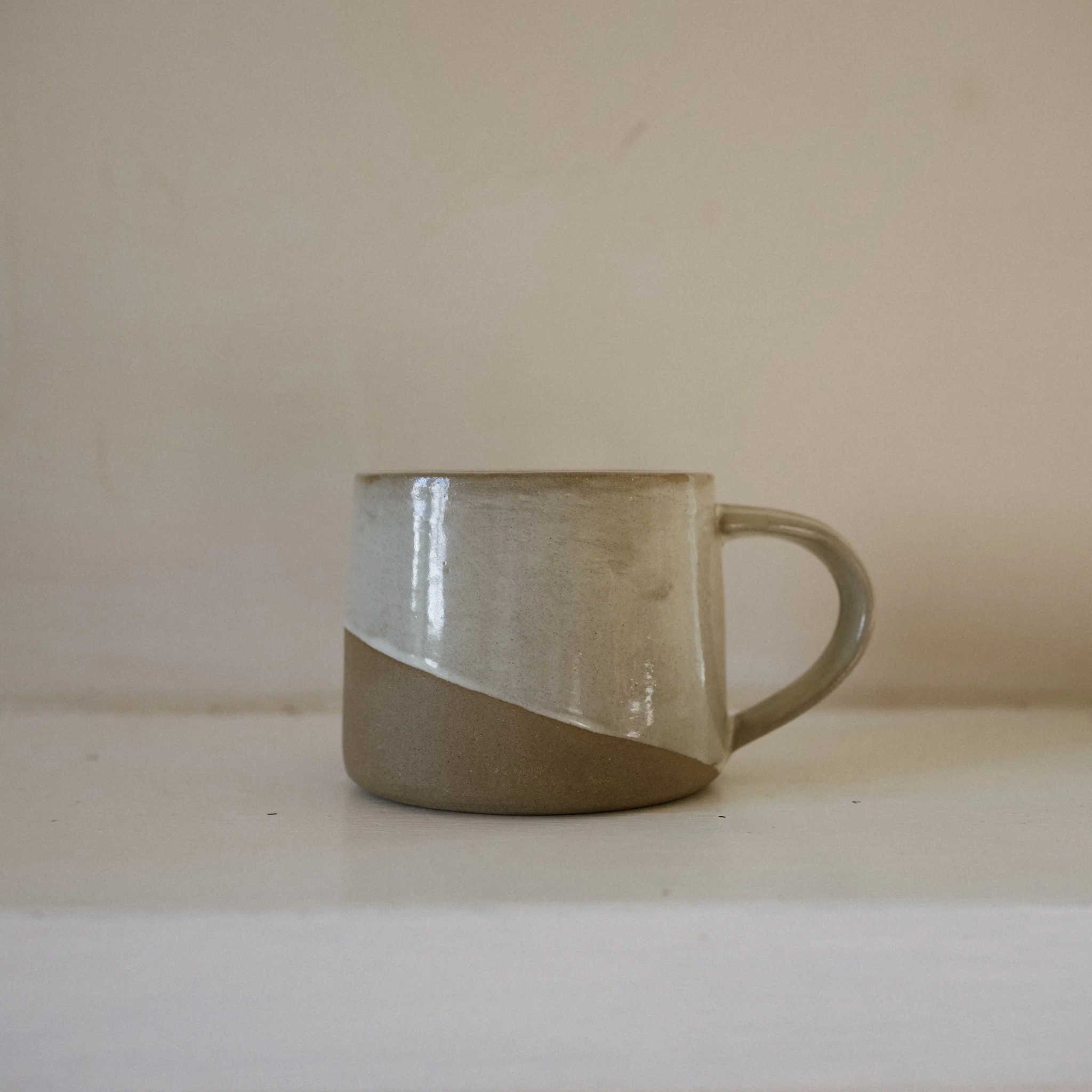 Slanted Glaze Koko Mug | Milk White