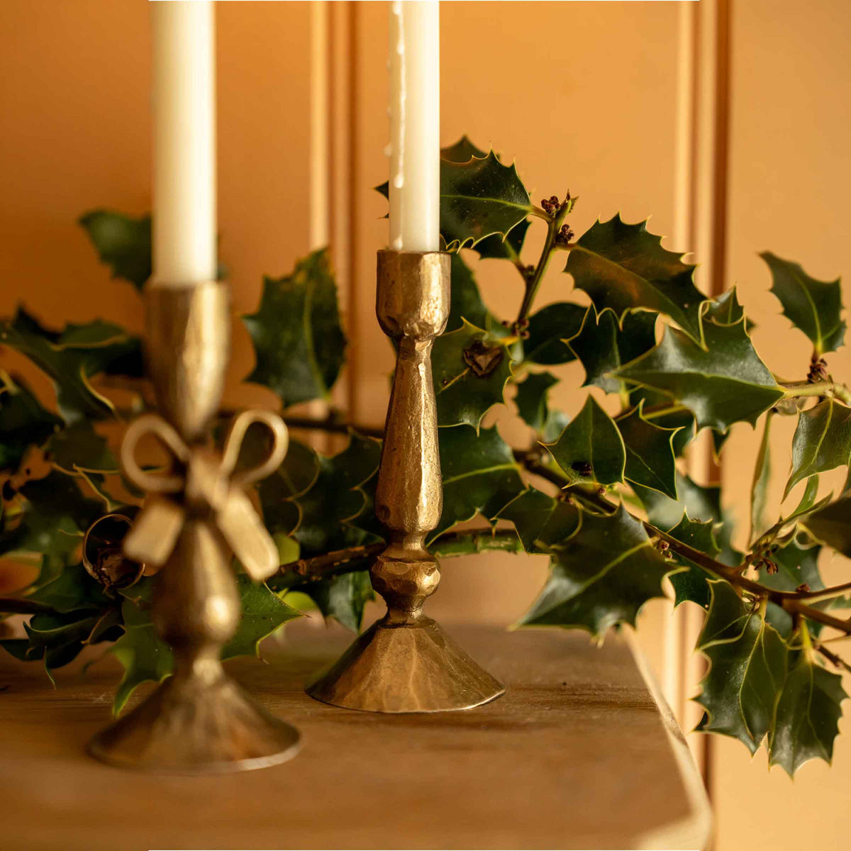 Small Brass Candle Holder with 6 Candles