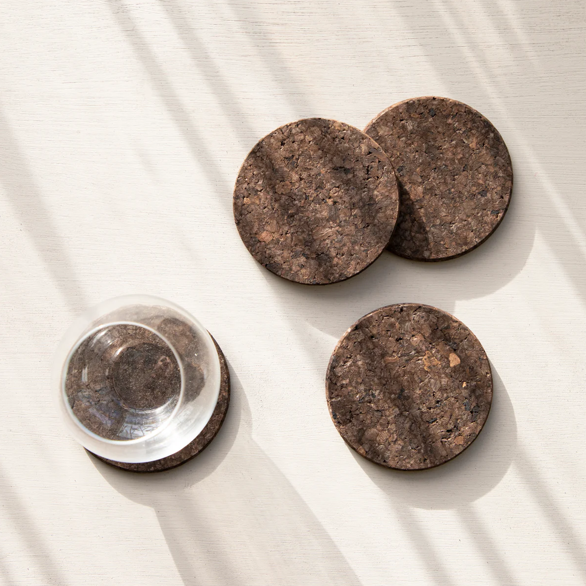 Smoked Cork Coasters | Set of 4