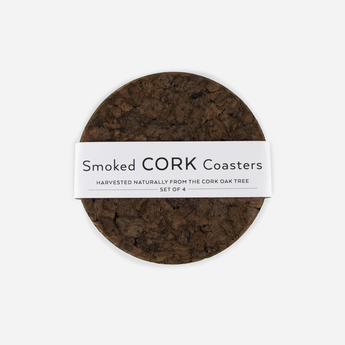 Smoked Cork Coasters (Set of 4)