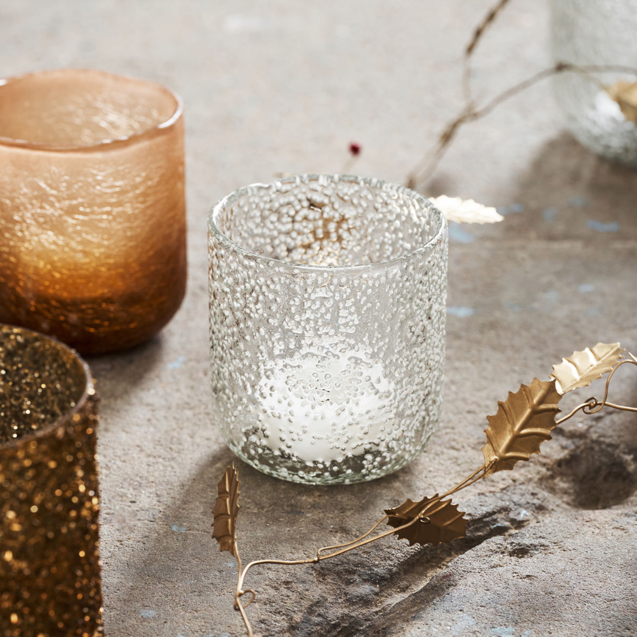 Snow Candle Holder