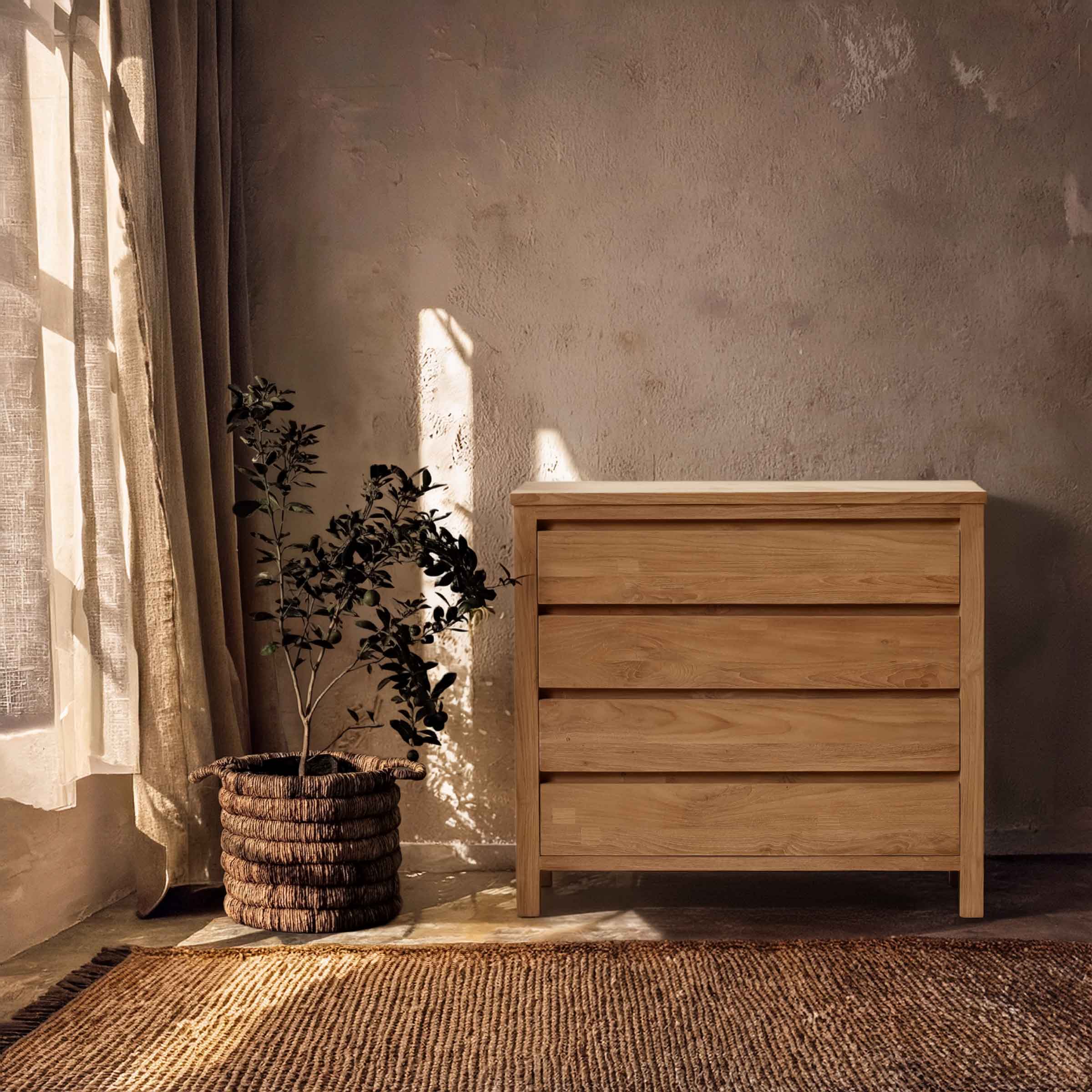 Solent Reclaimed Teak Chest of Drawers