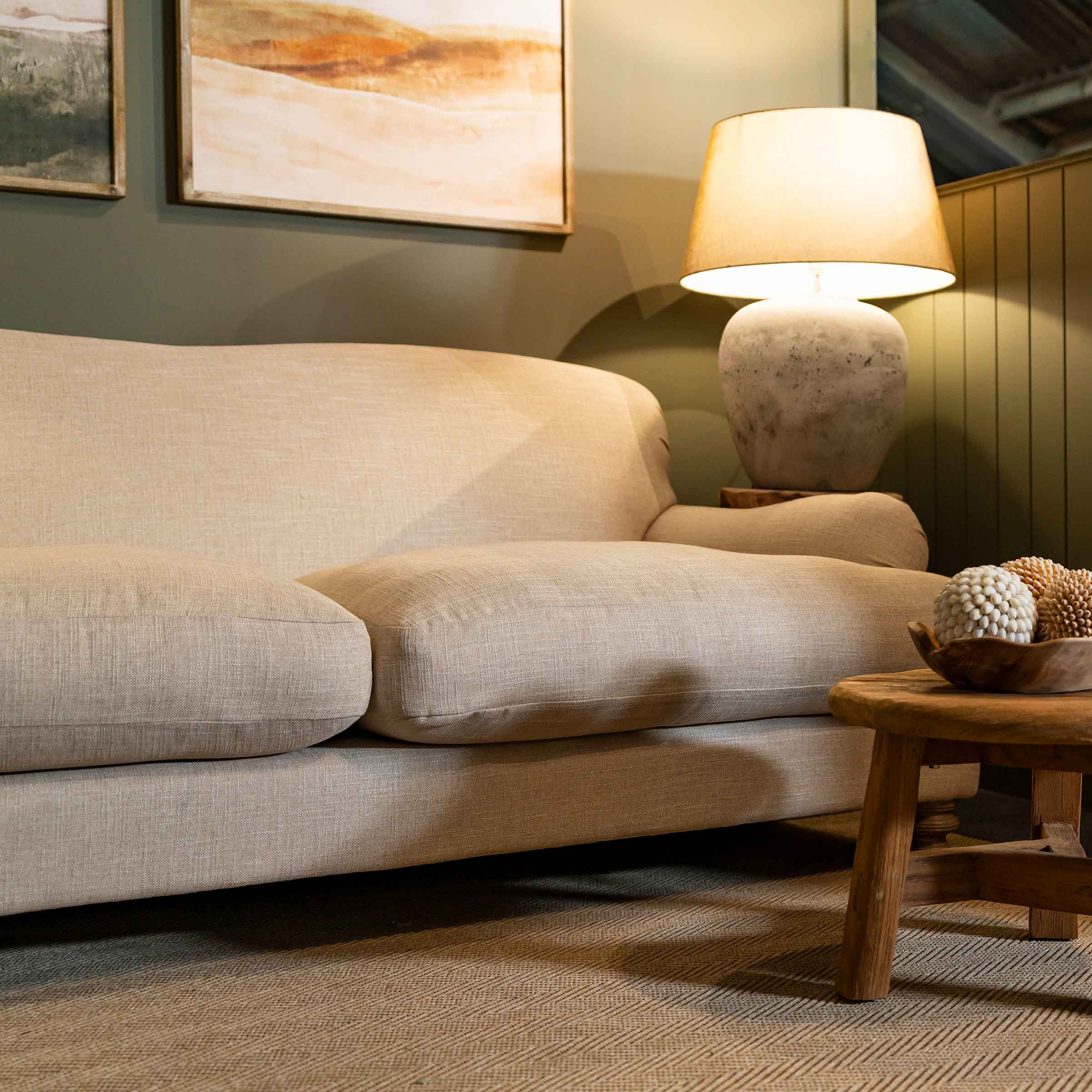 Solent Midi Sofa | Saville Linen Natural (F3)