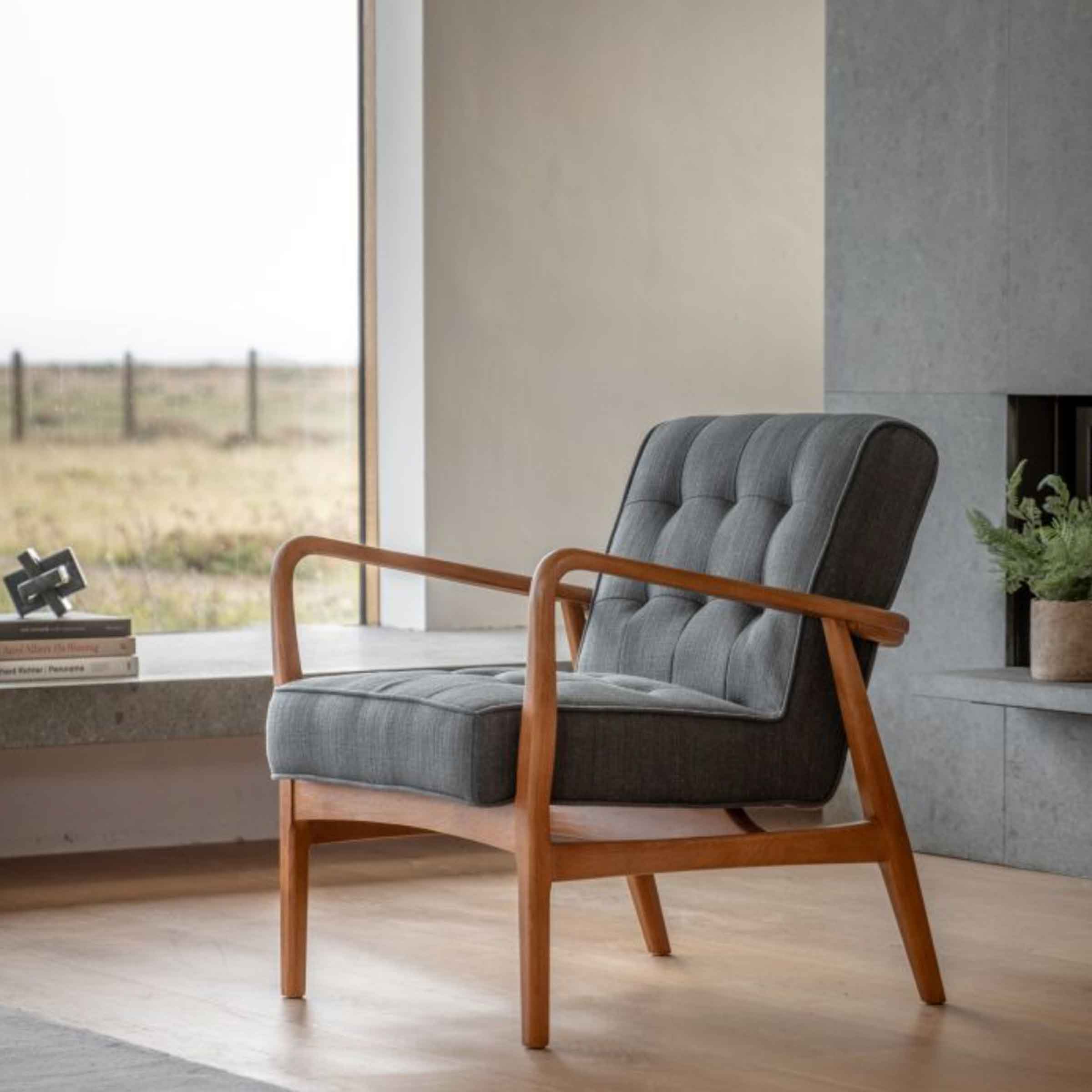 Sowa Armchair | Dark Grey Linen
