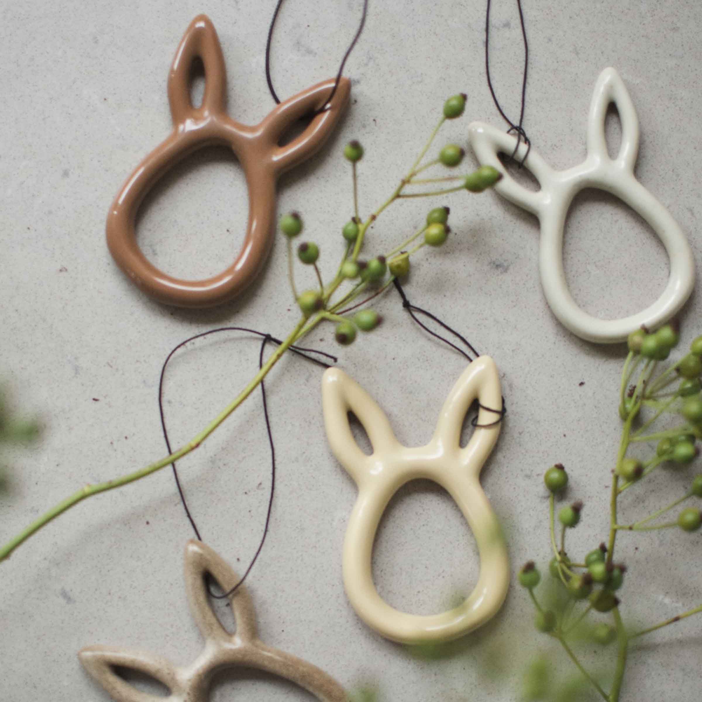 Sprinkle Rabbit Hanging Decoration | Vanilla