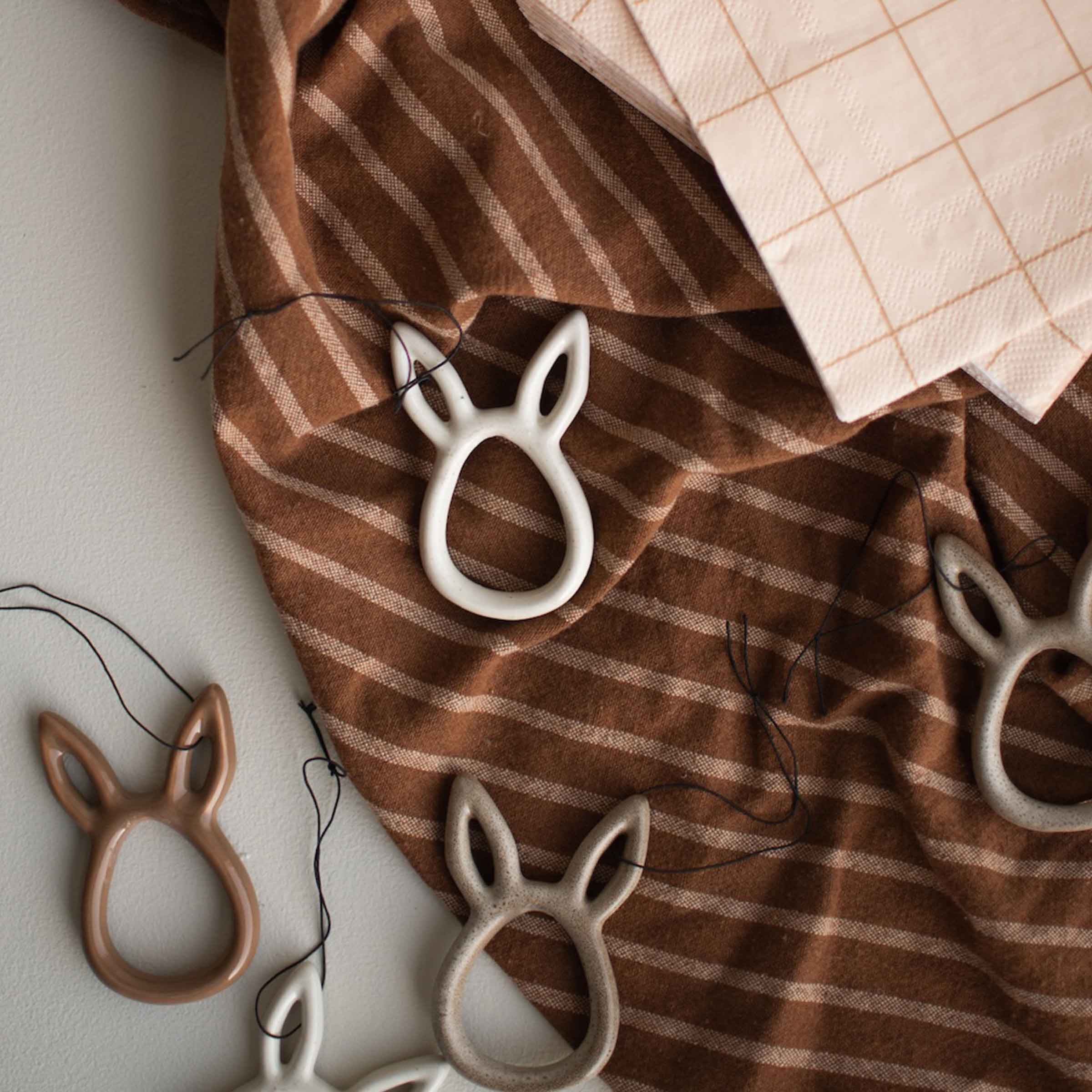 Sprinkle Rabbit Hanging Decoration | Vanilla