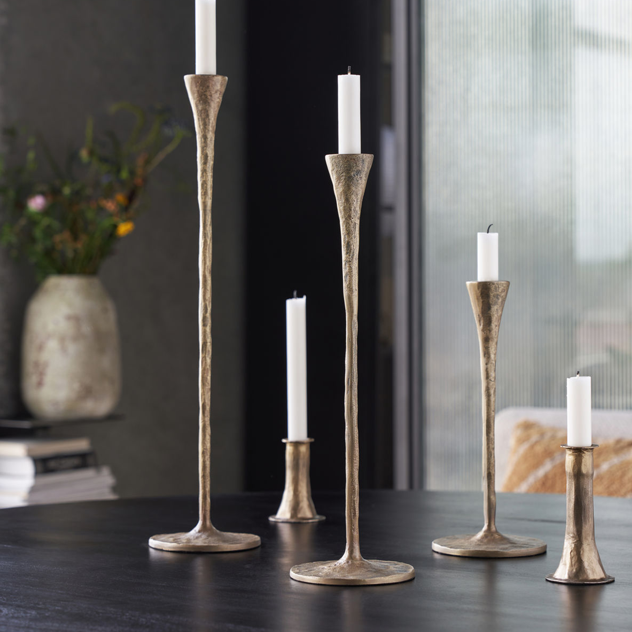 Stada Antique Brass Candle Holder | Large