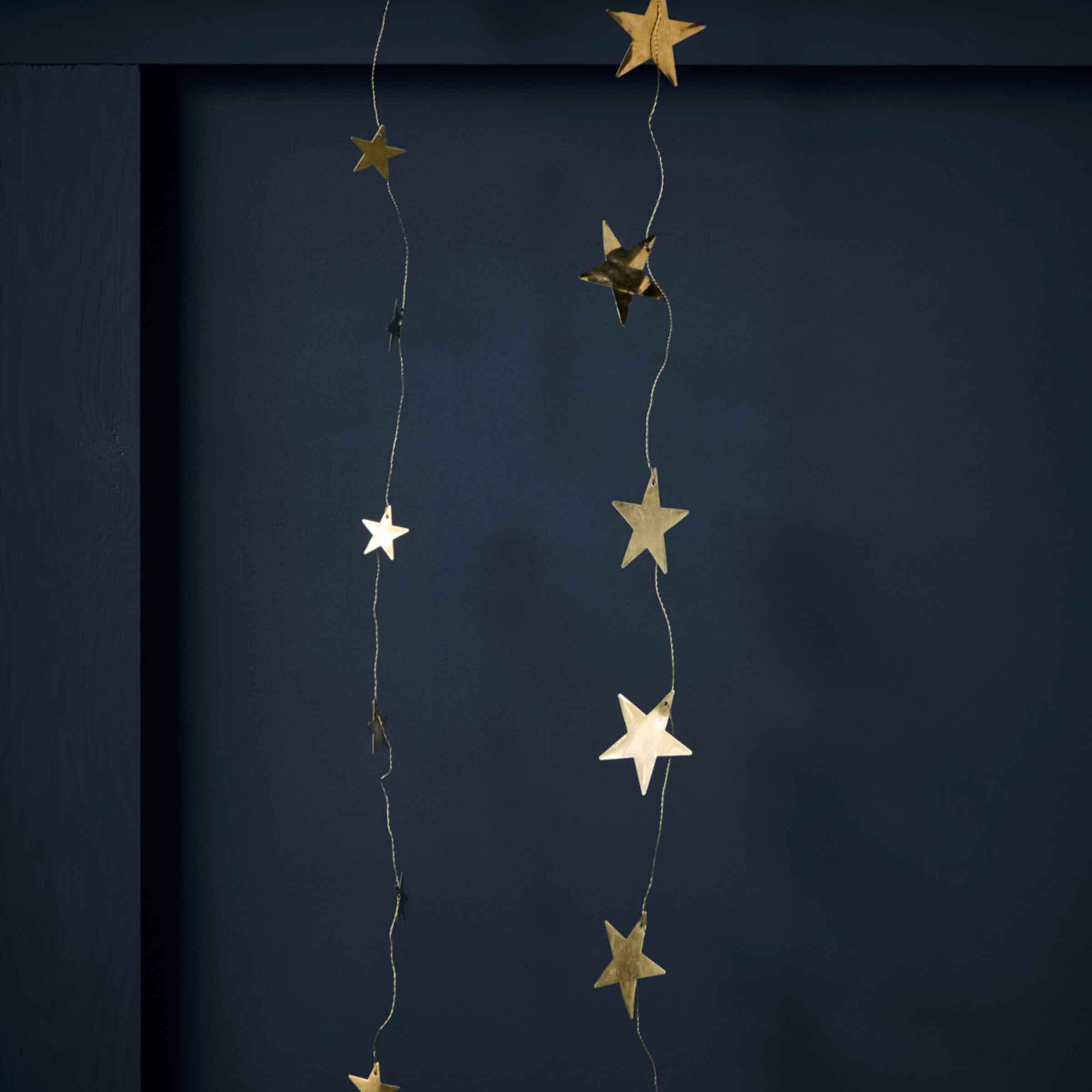 Stars Antique Brass Garland