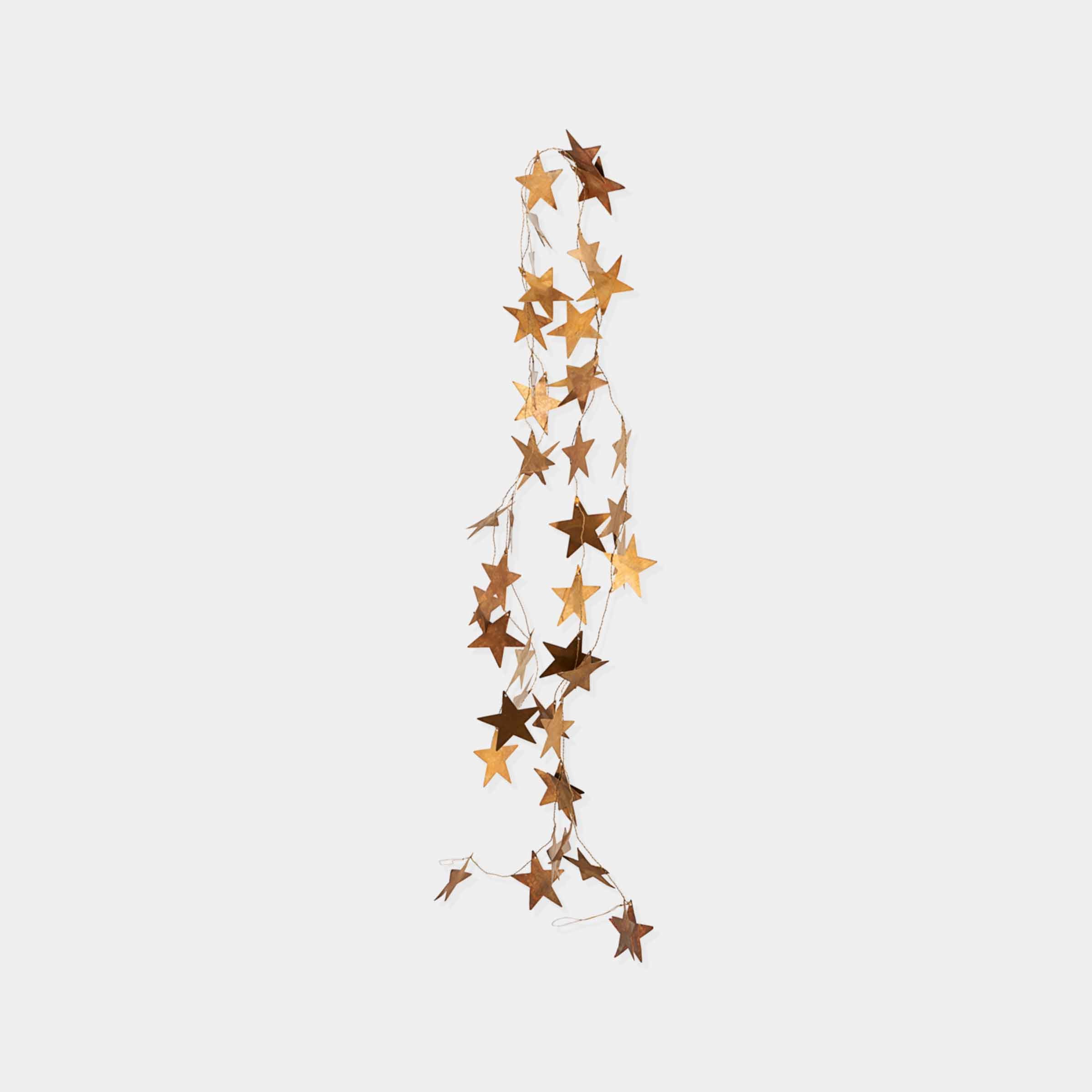 Stars Antique Brass Garland
