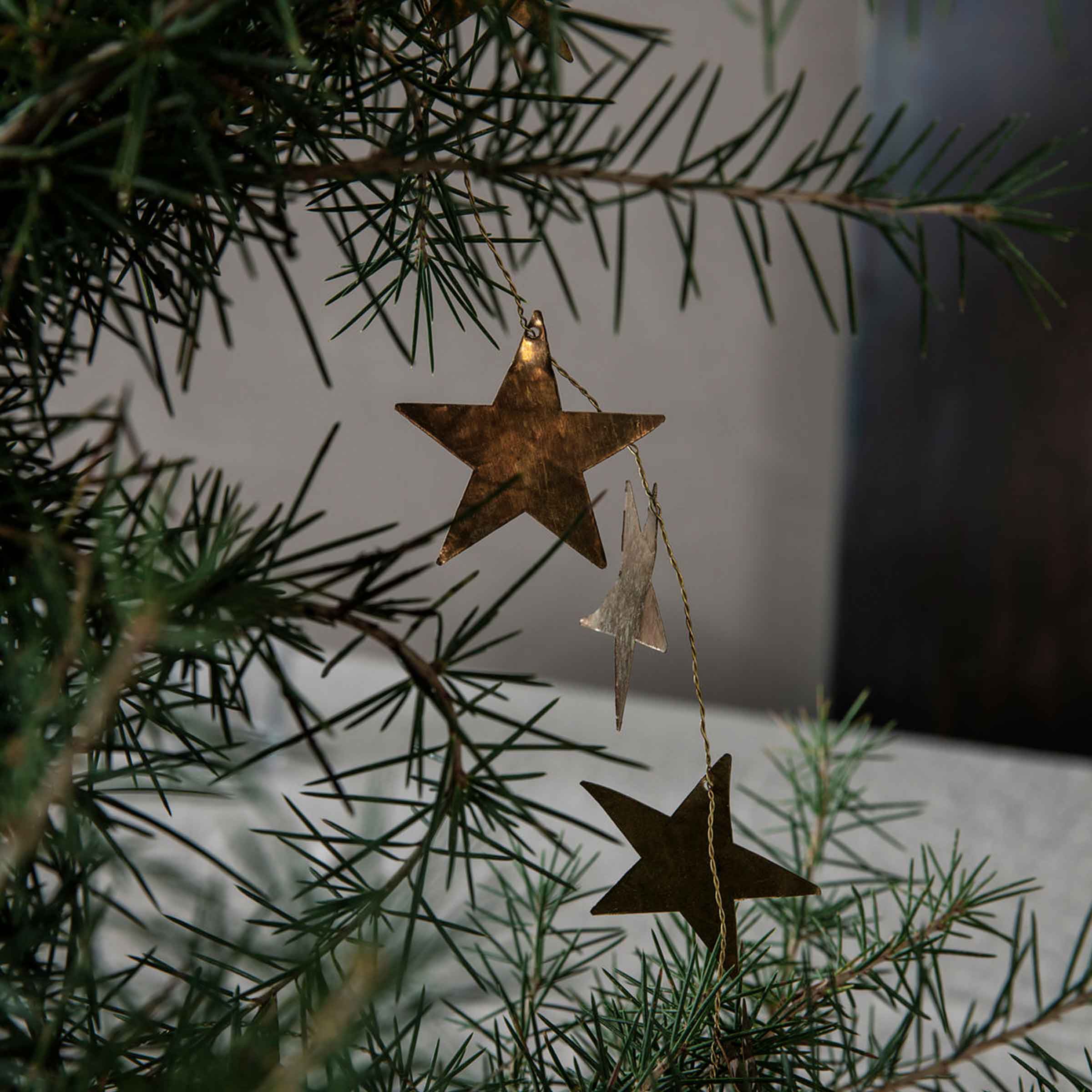 Stars Antique Brass Garland