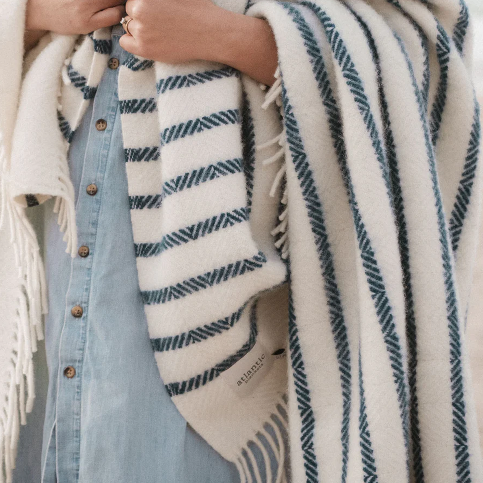 Stripe Wool Blanket | Sailor Blue