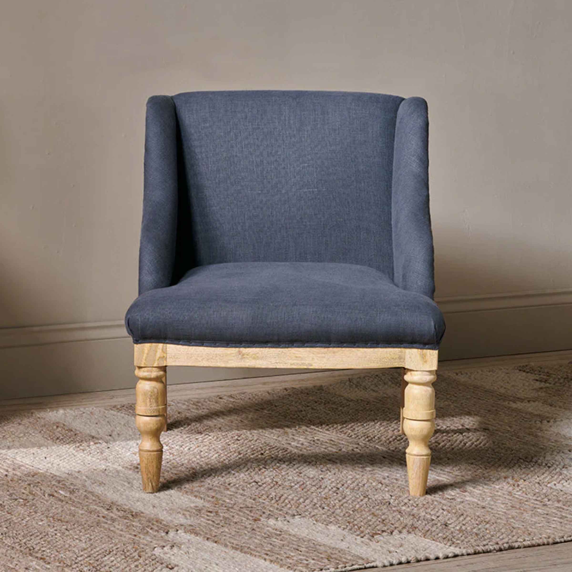 Sumba Deconstructed Linen Armchair | Charcoal