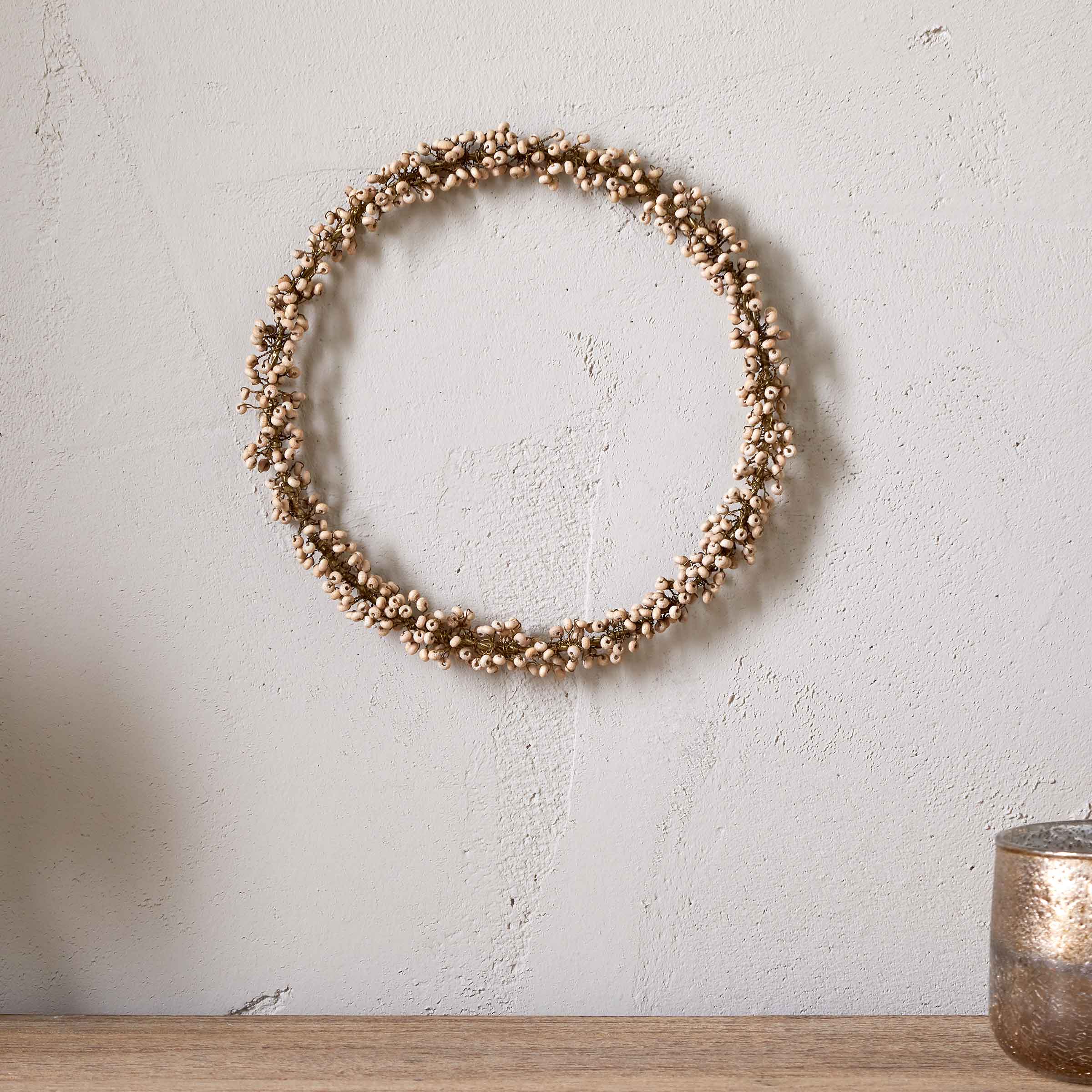 Tanu Mango Wood Beaded Wreath
