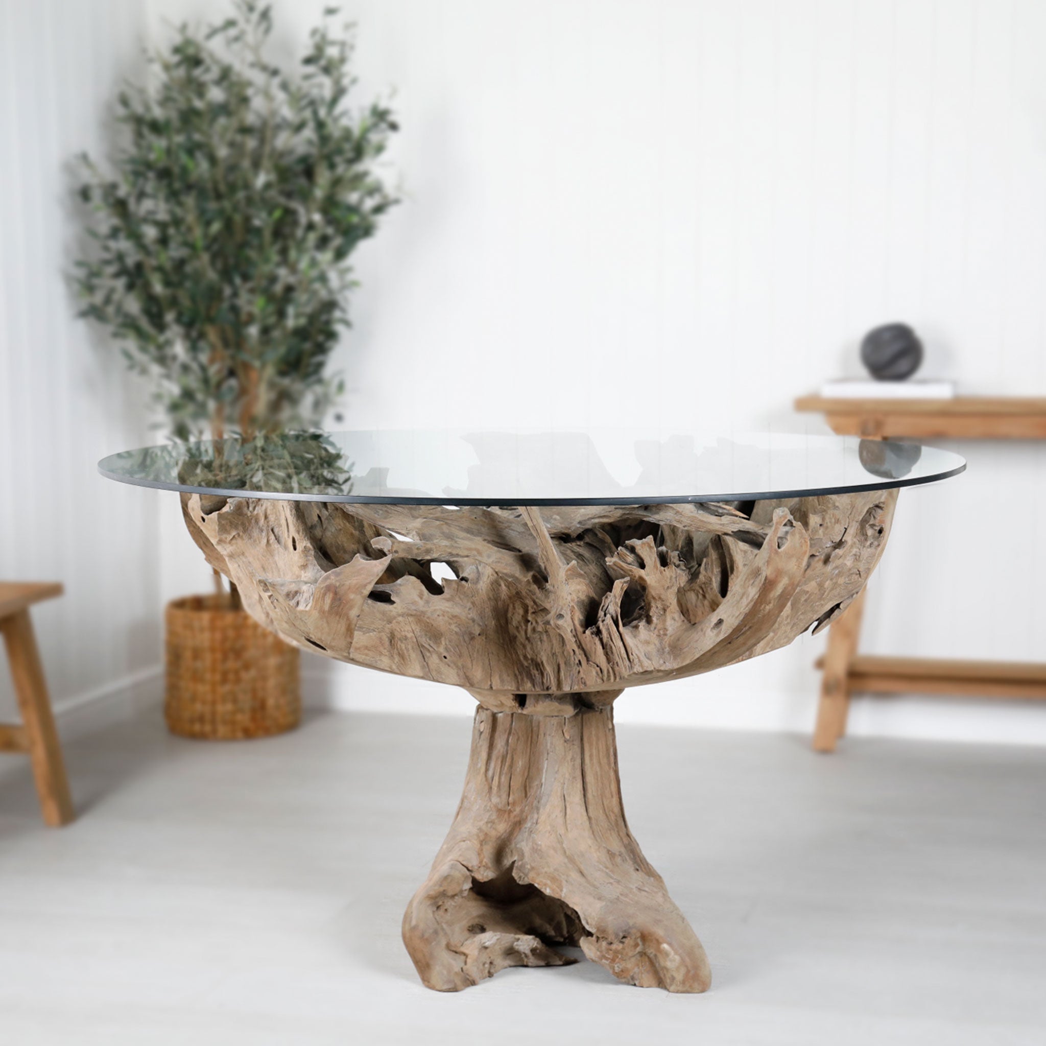 Teak Root Dining Table 130cm #2