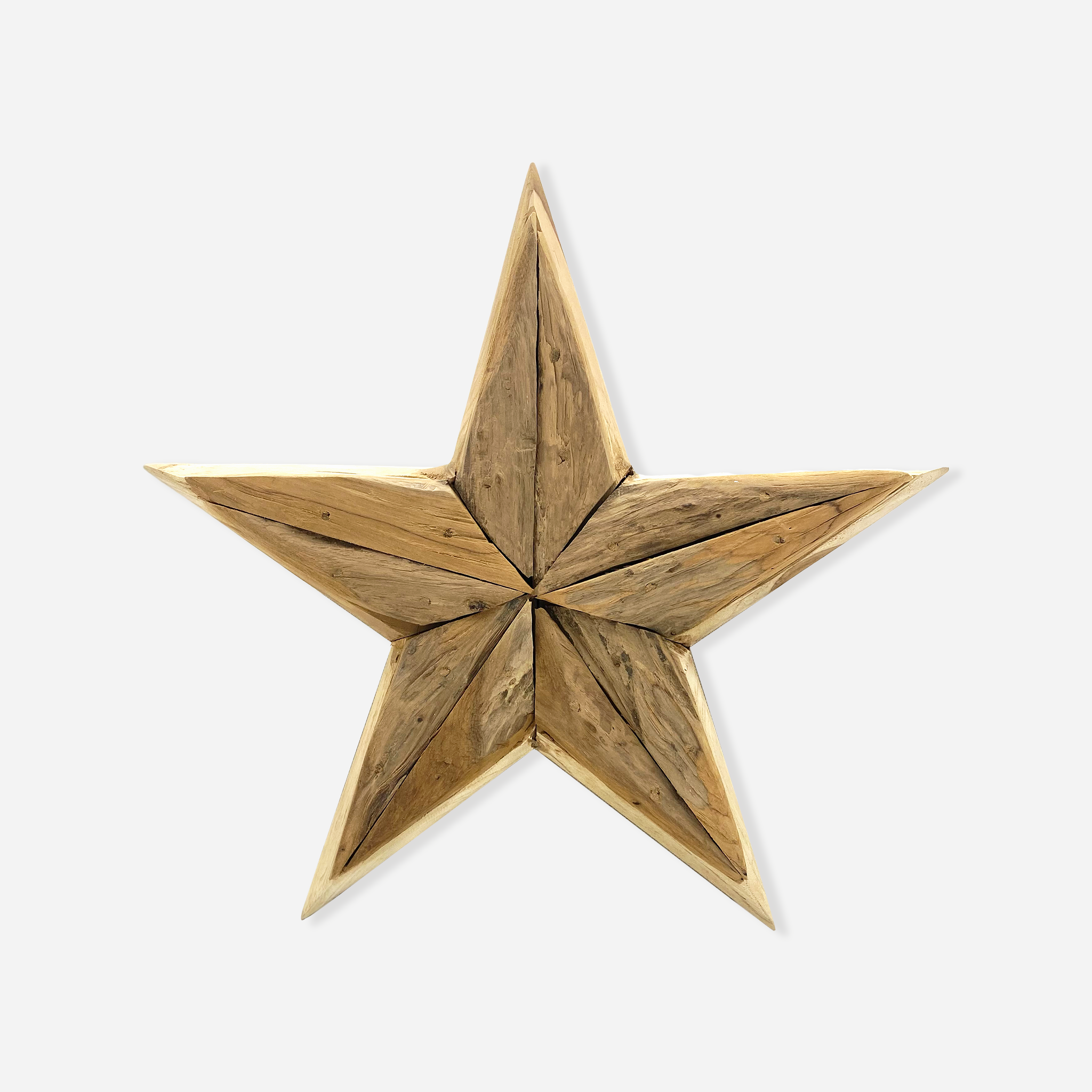 Teak Star Wall Mount