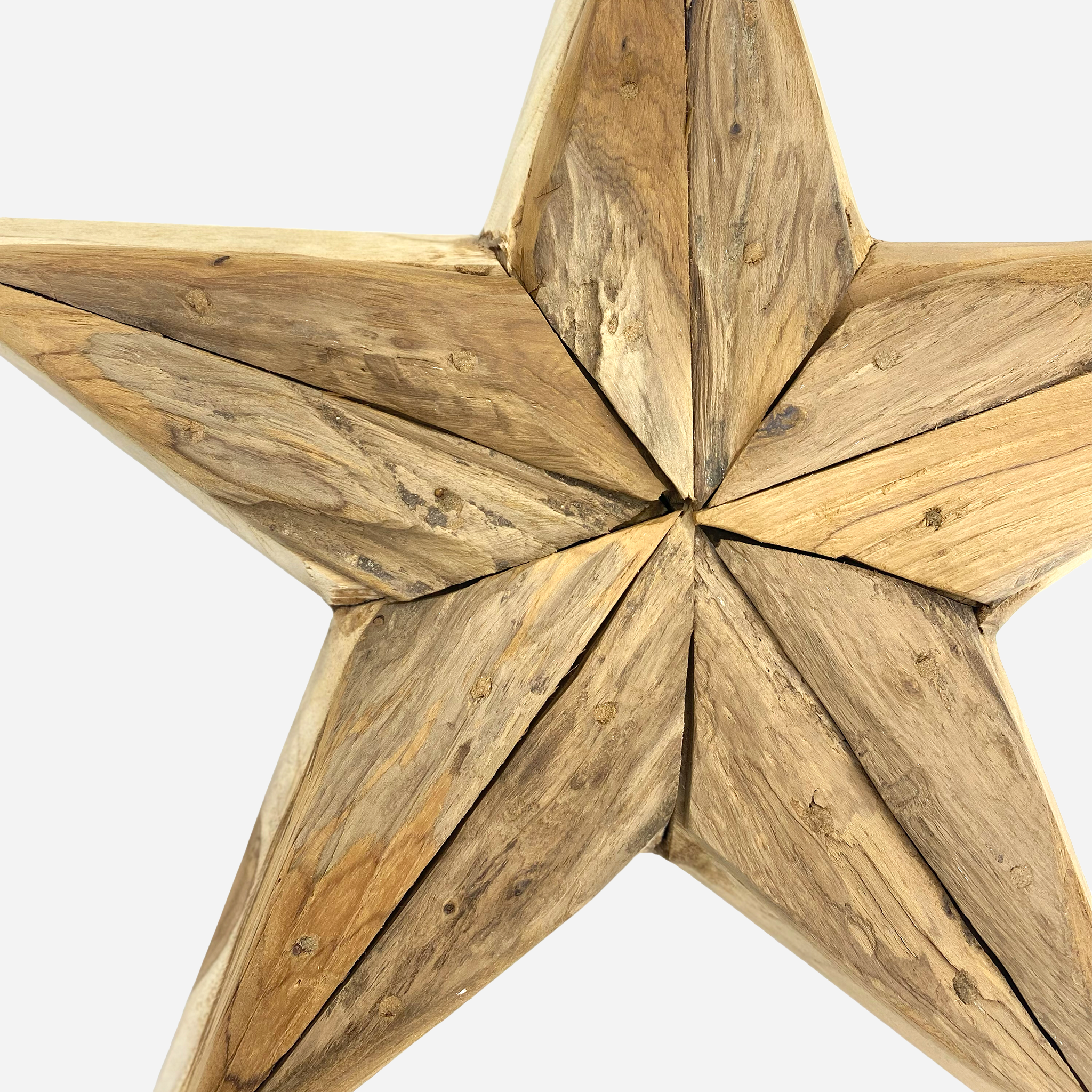 Teak Star Wall Mount