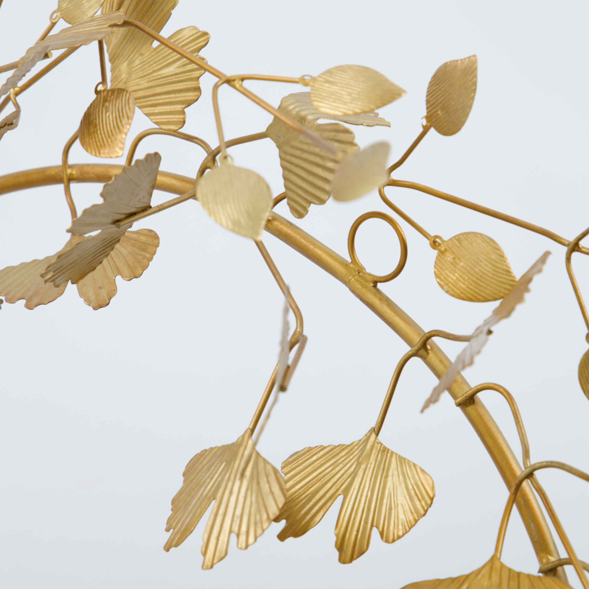 Handmade Brass Twigs Leaf Wreath
