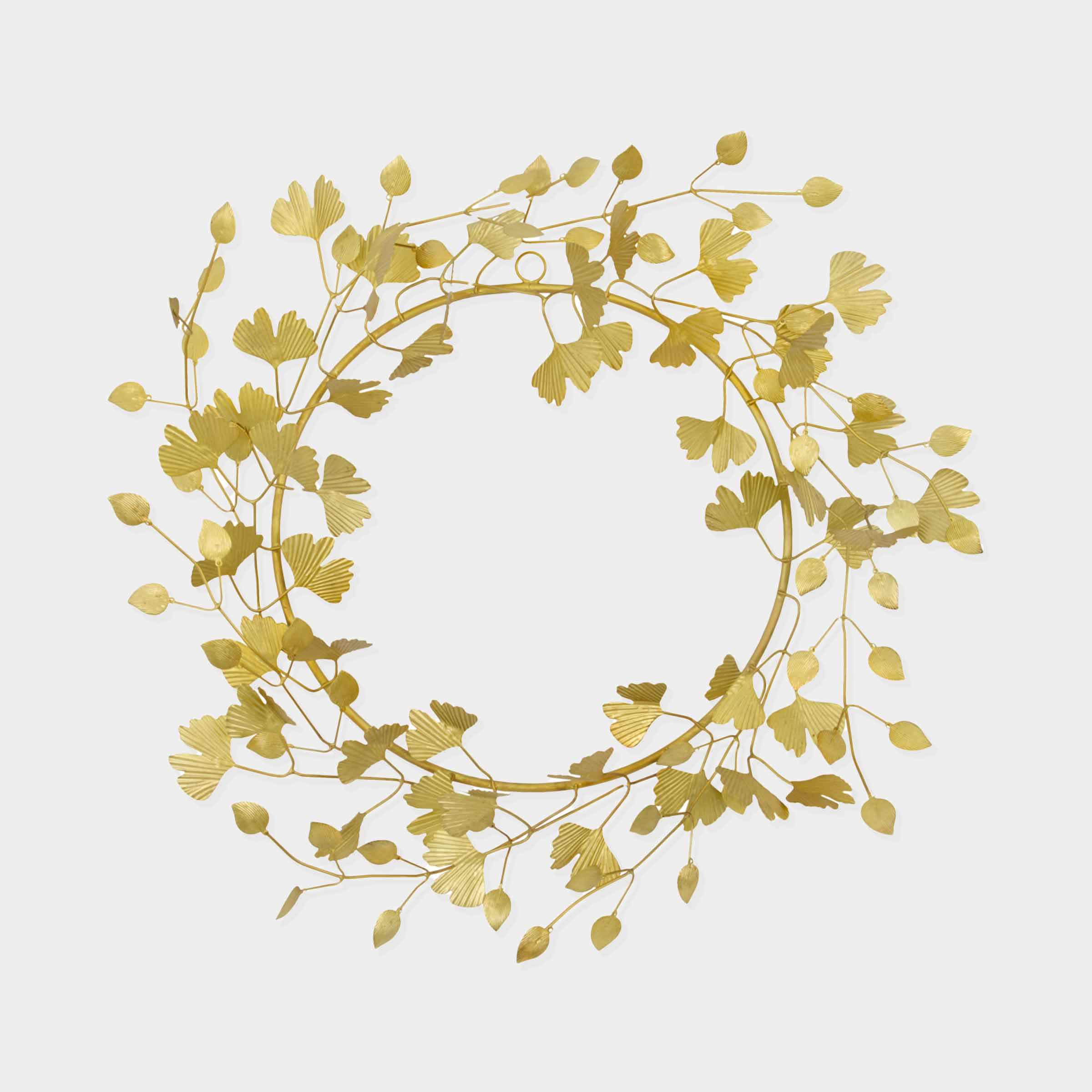 Handmade Brass Twigs Leaf Wreath