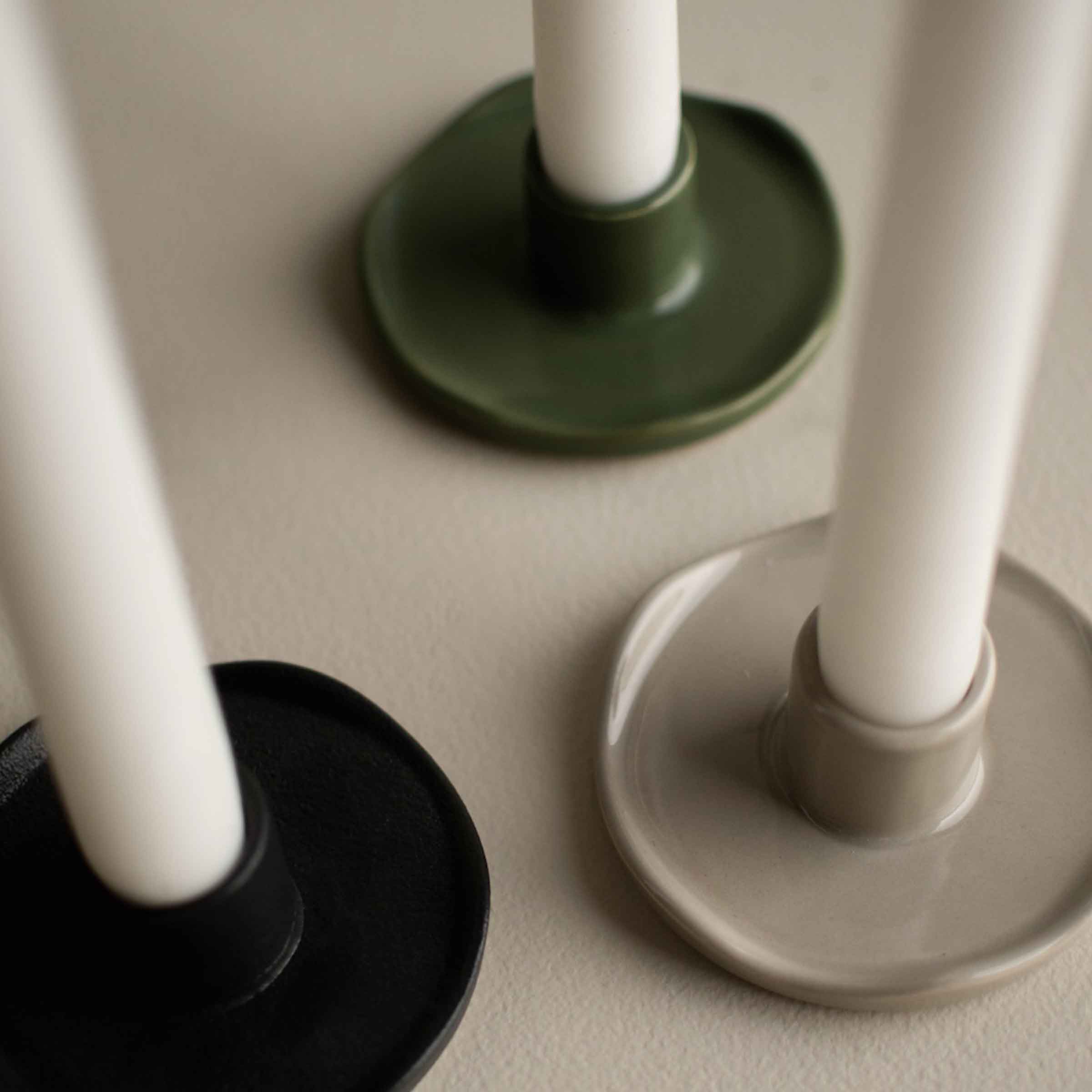 Wave Candle Holder | Shiny Green