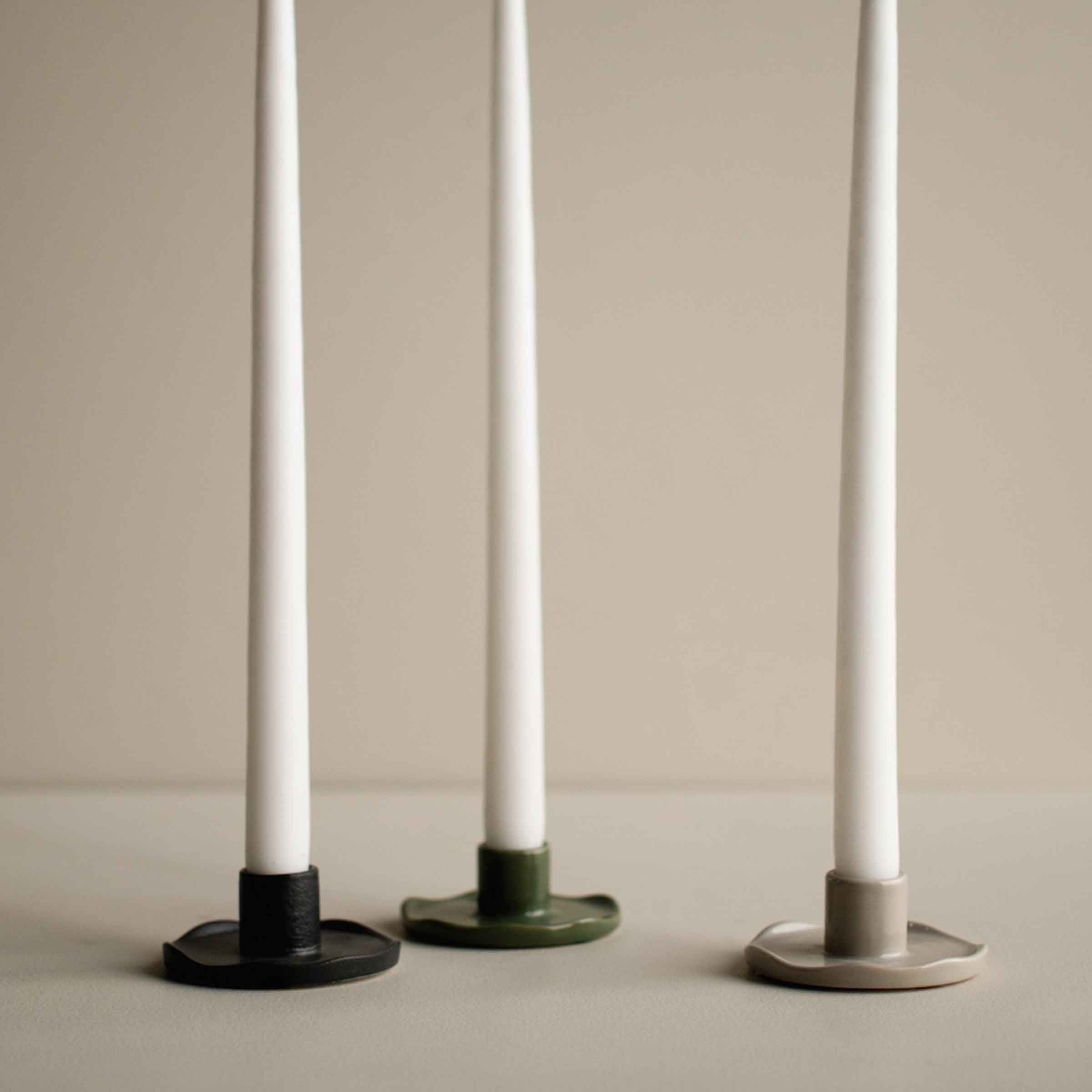 Wave Candle Holder | Shiny Green