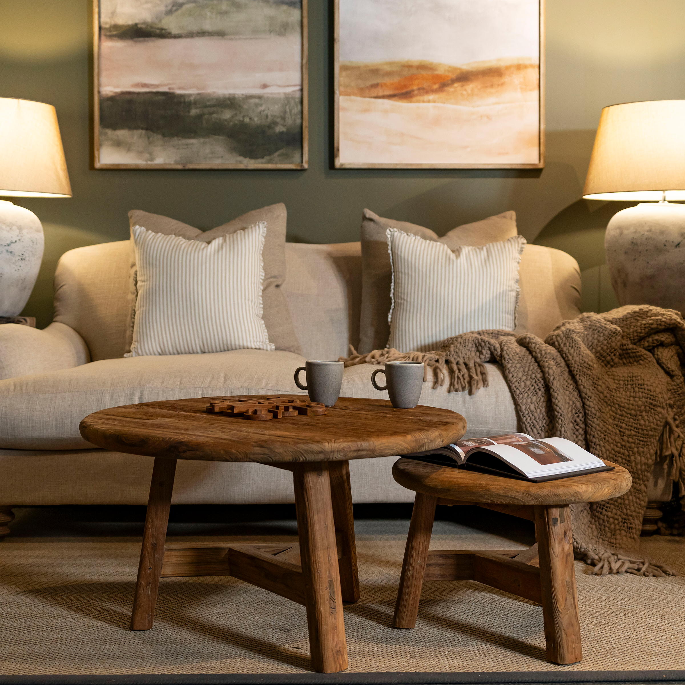 Wayan Reclaimed Teak Round Coffee Table | Small