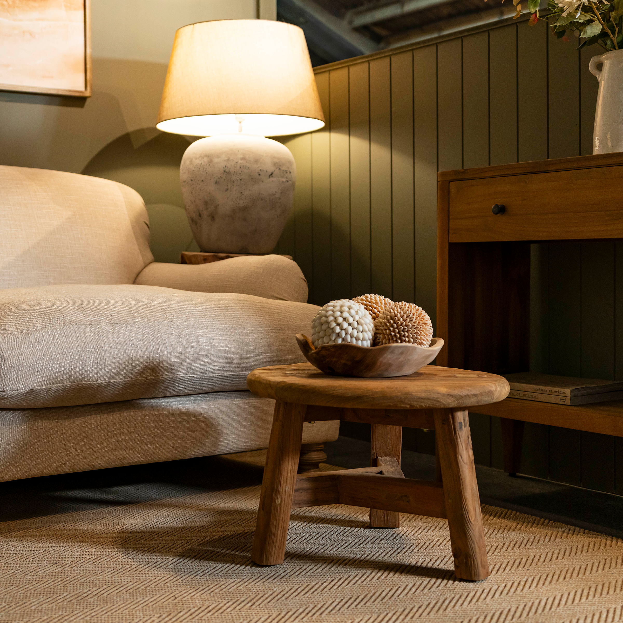 Wayan Reclaimed Teak Round Coffee Table | Small