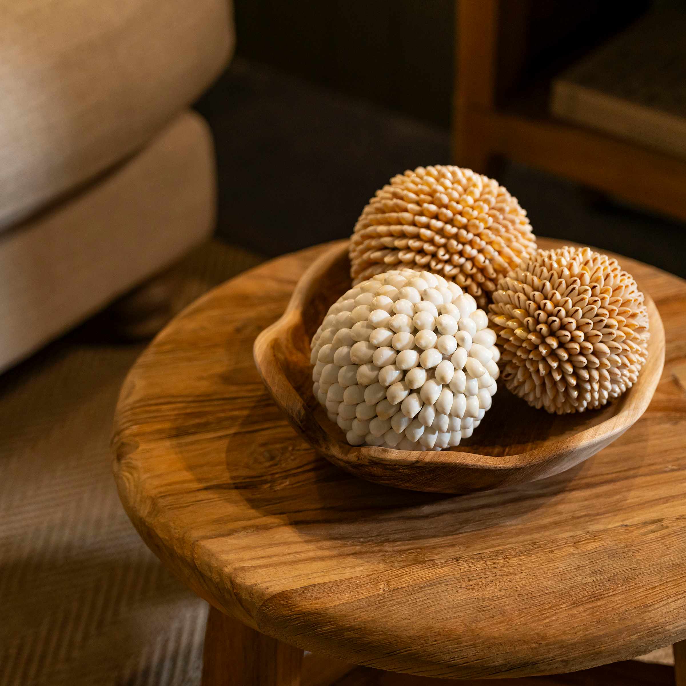 Wayan Reclaimed Teak Round Coffee Table | Small