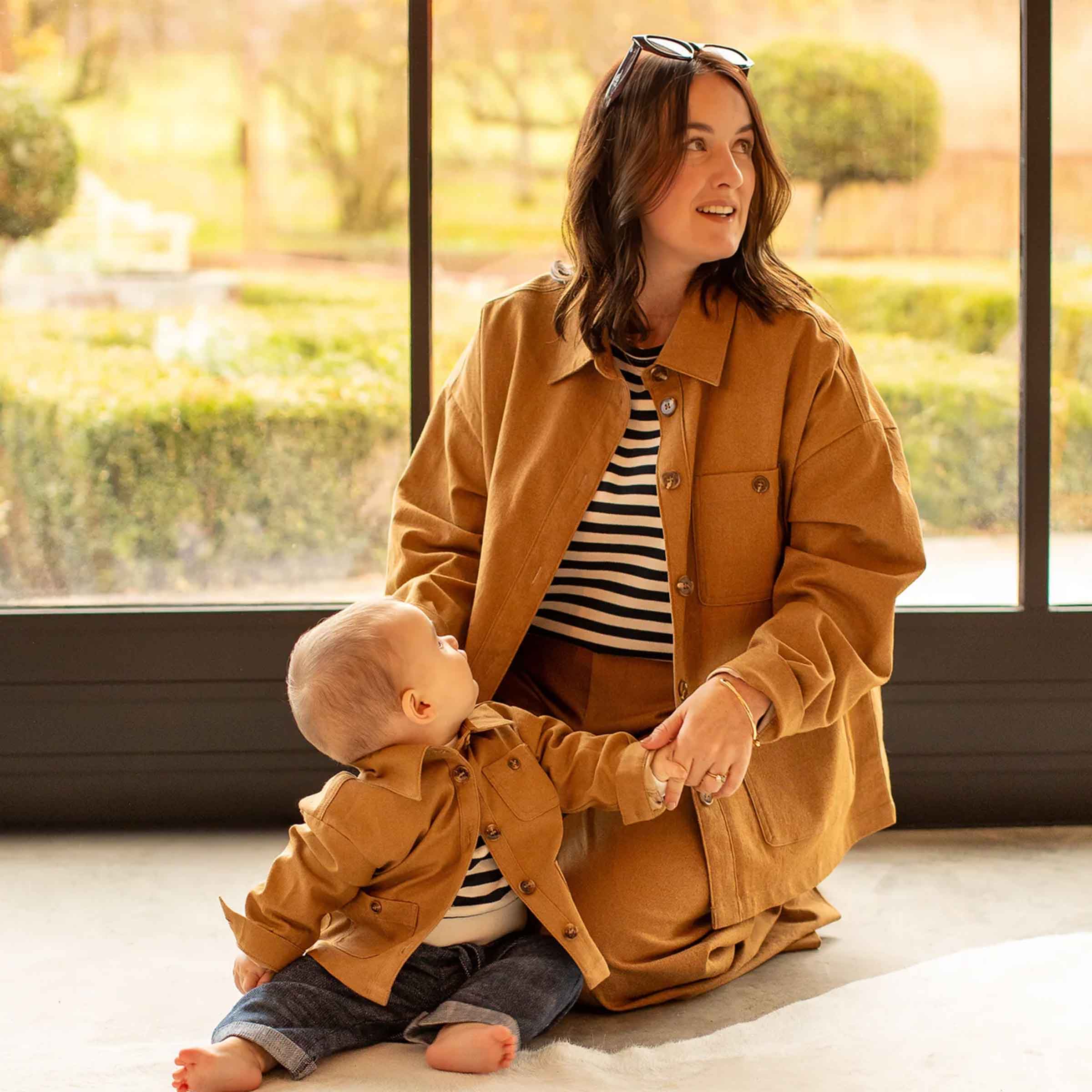 Wei Stripe Top | Navy/Ecru