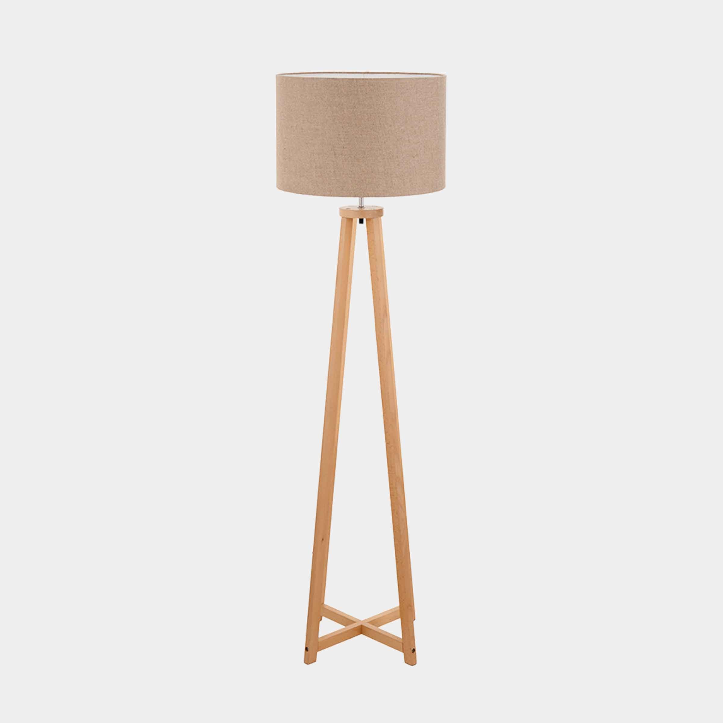 Whitby Wooden Tripod Floor Lamp