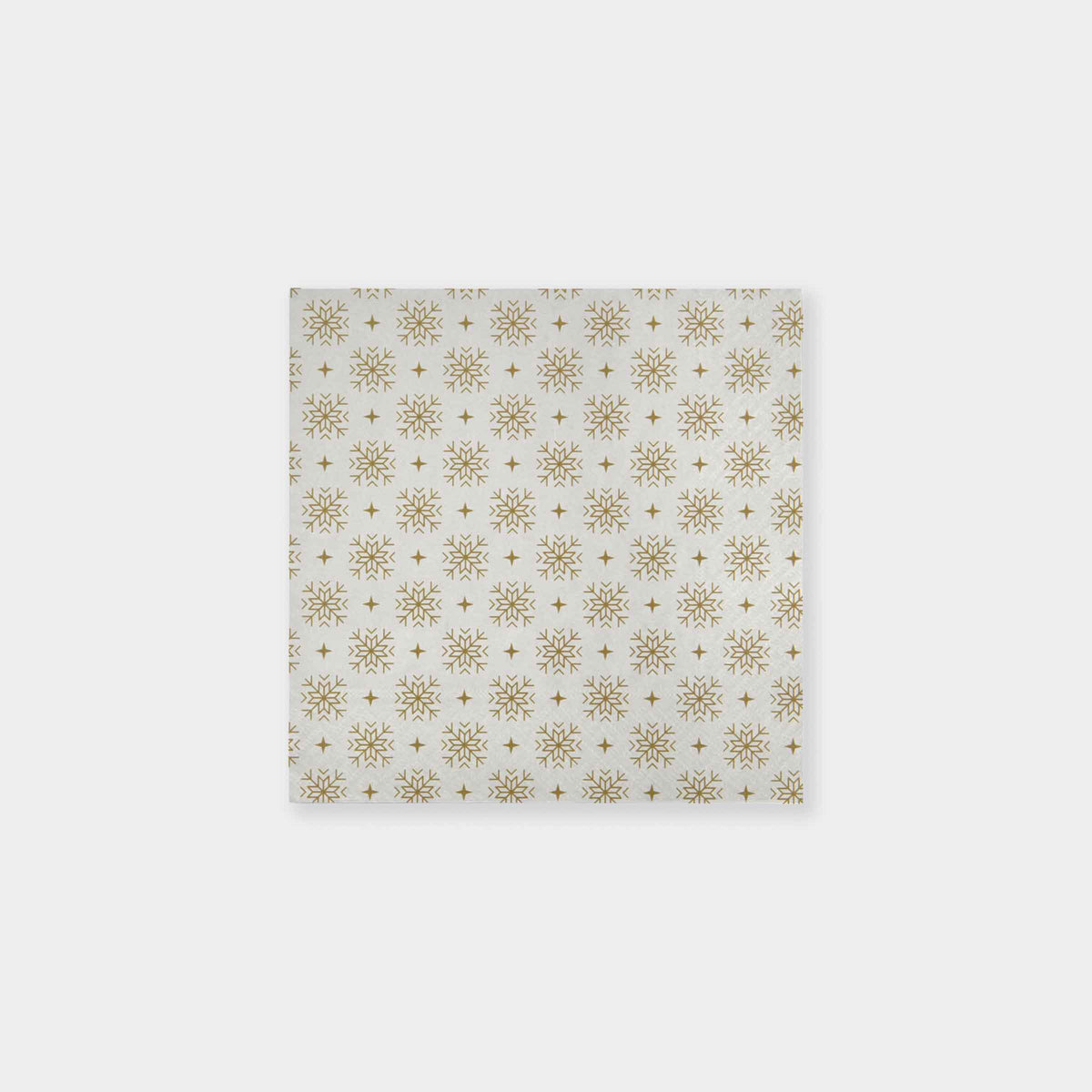 White & Gold Snowflake Christmas Napkins | Set of 40