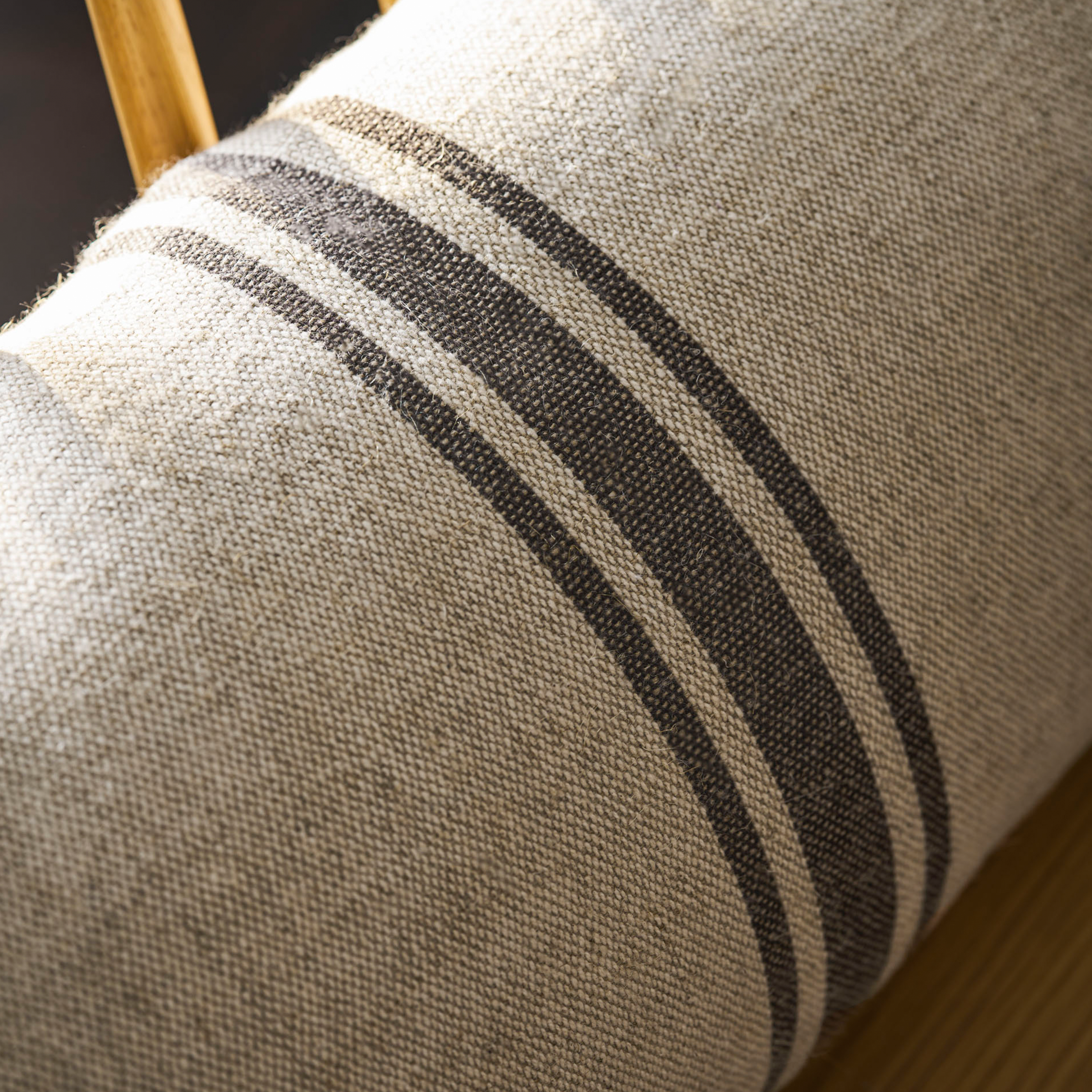 Windrush Stripe Cushion | Antique Brown | 30 x 80cm
