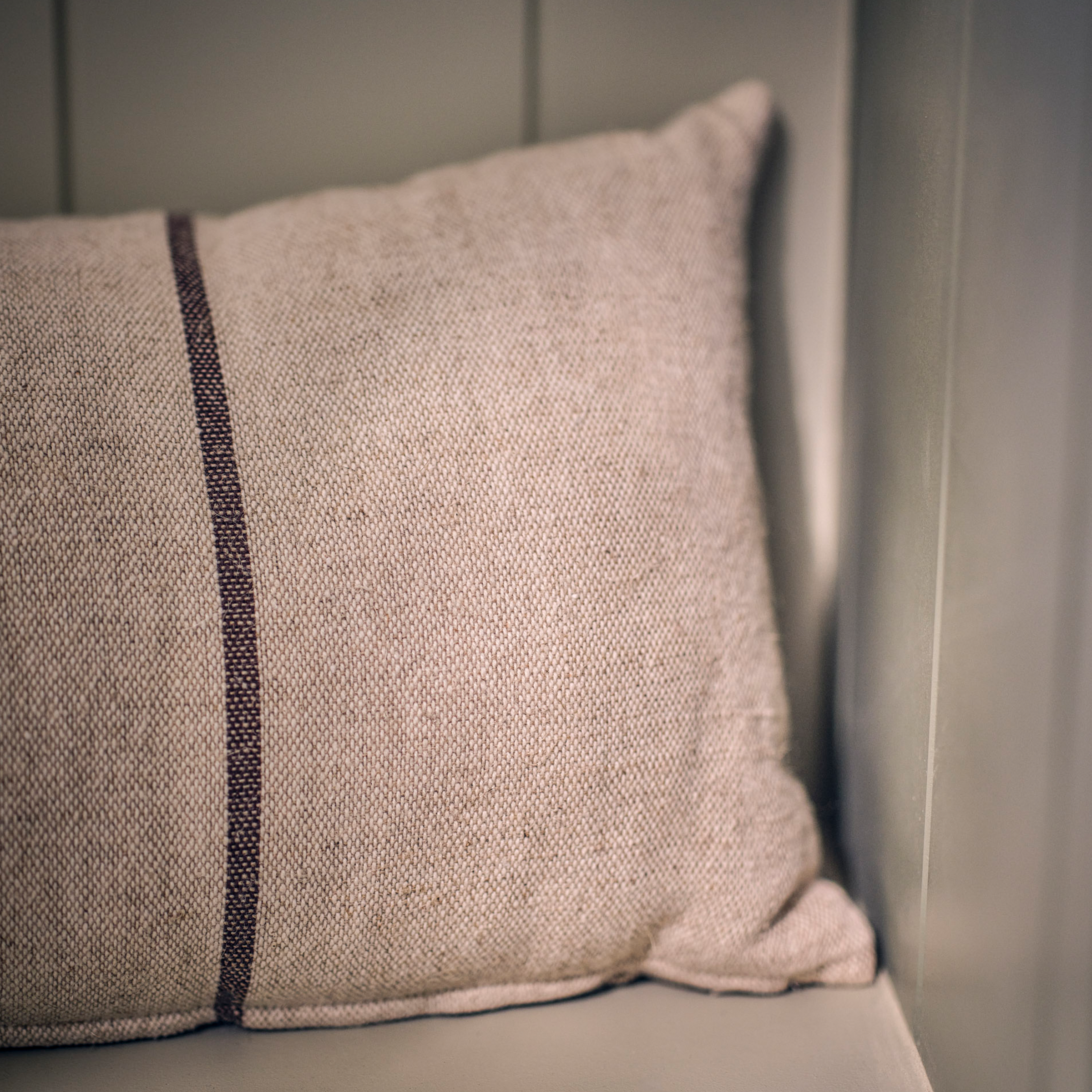 Windrush Stripe Cushion | Antique Brown | 30 x 80cm