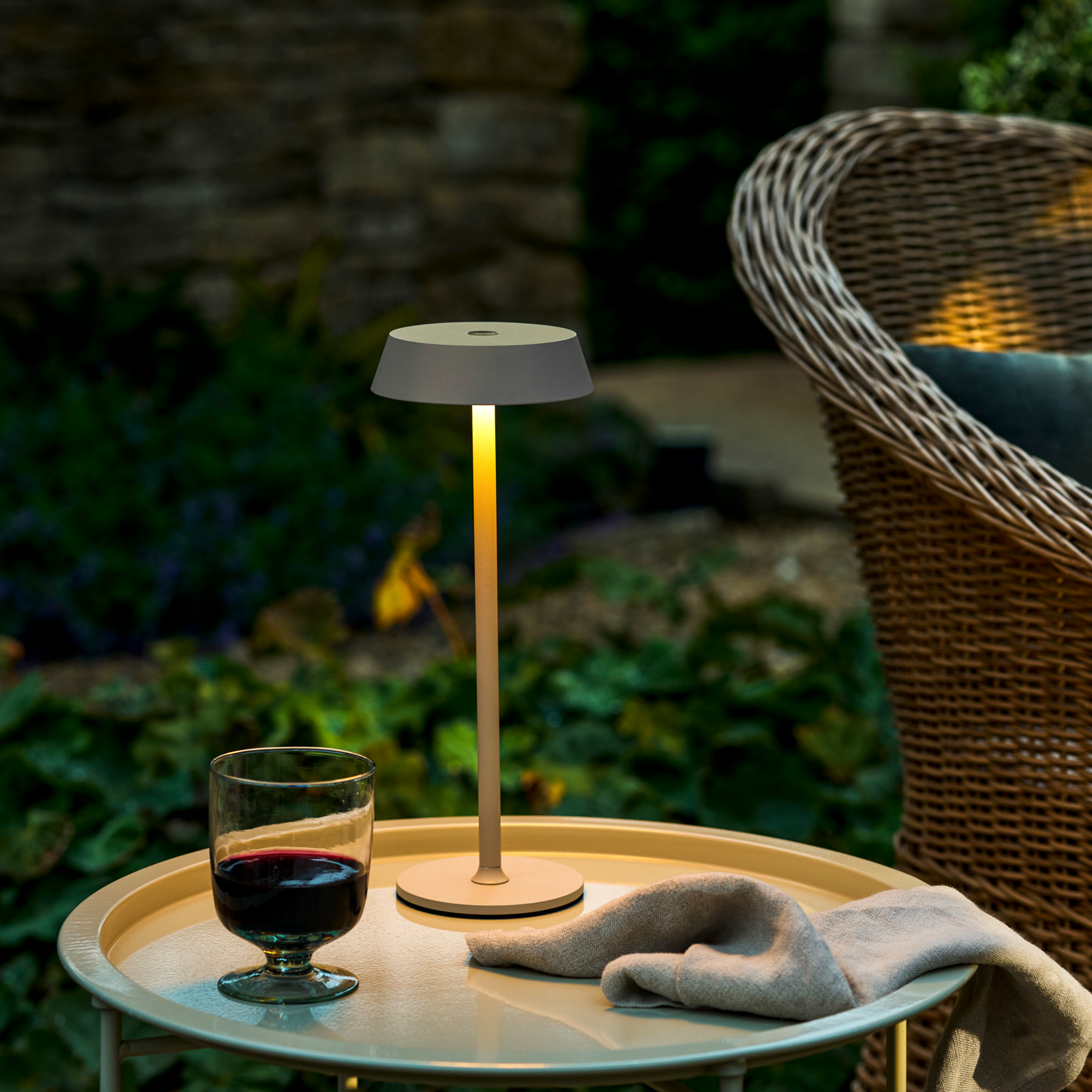 Winstone Rechargeable Slim Table Lamp | Clay