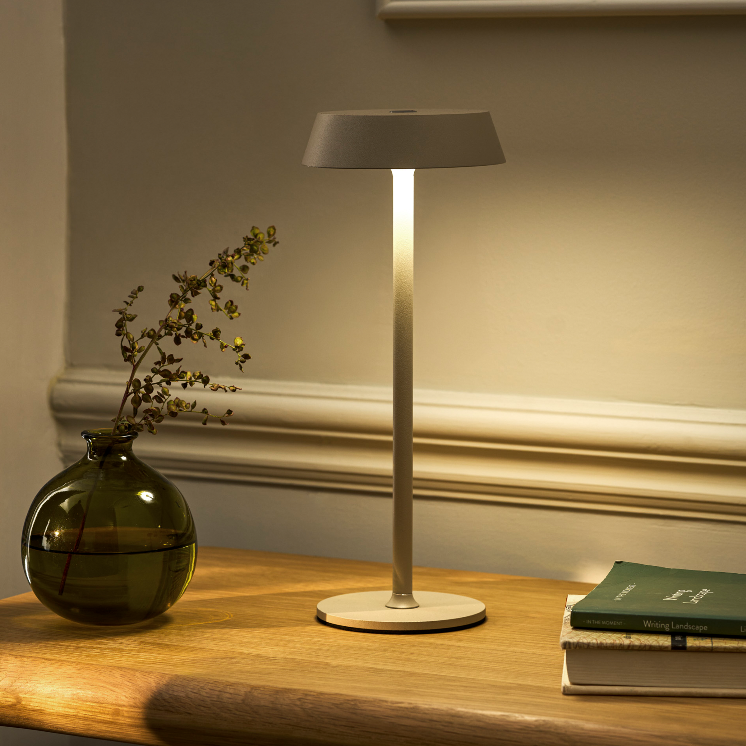 Winstone Rechargeable Slim Table Lamp | Clay