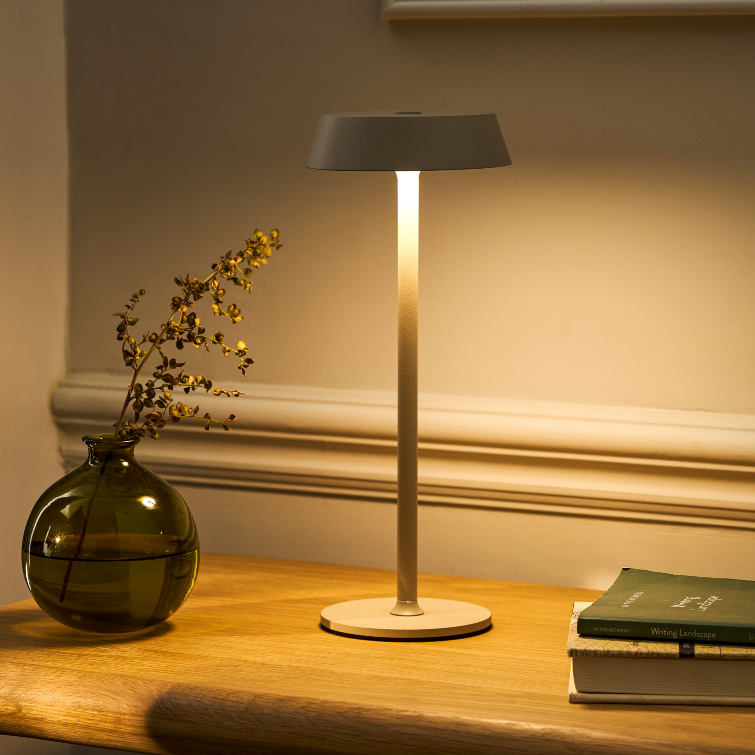 Winstone Rechargeable Slim Table Lamp | Clay
