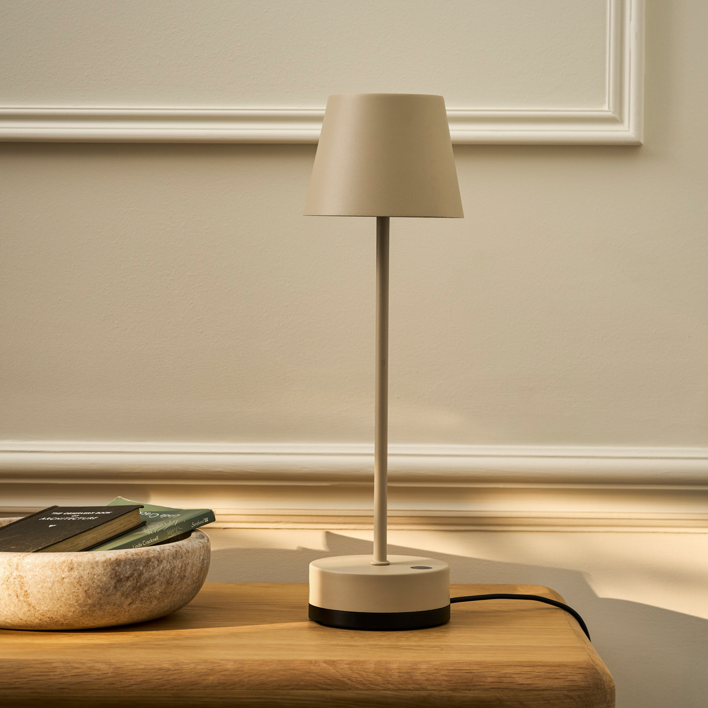 Winstone Rechargeable Table Lamp | Clay