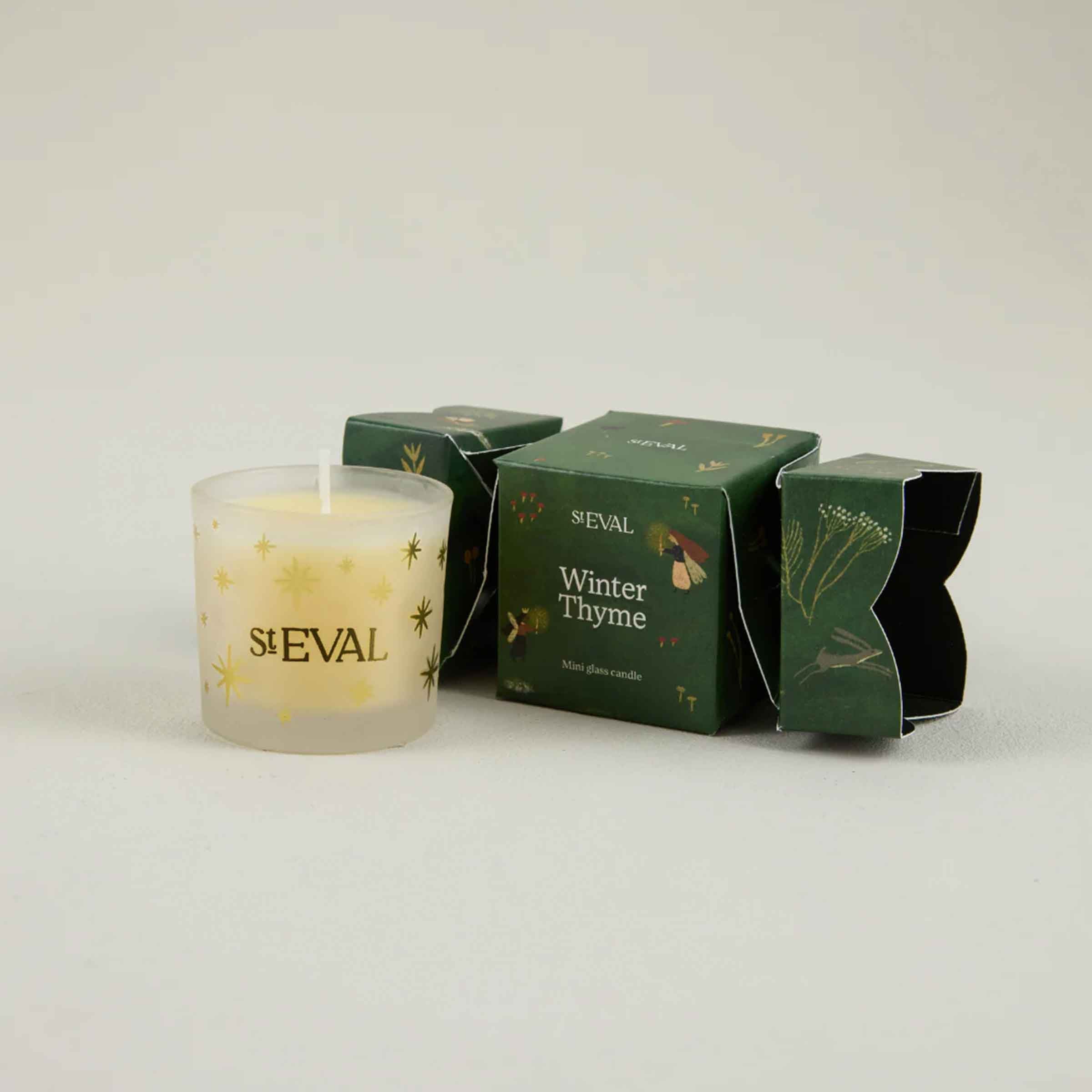 Winter Thyme Christmas Cracker – Mini Candle Gift with Festive Scent