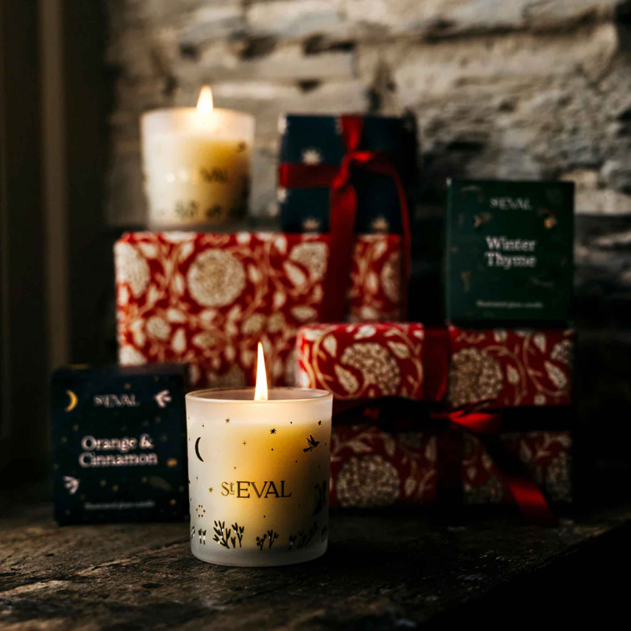Winter Thyme Christmas Wonderland Glass Candle