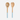 Enamel Coated Wooden Salad Servers